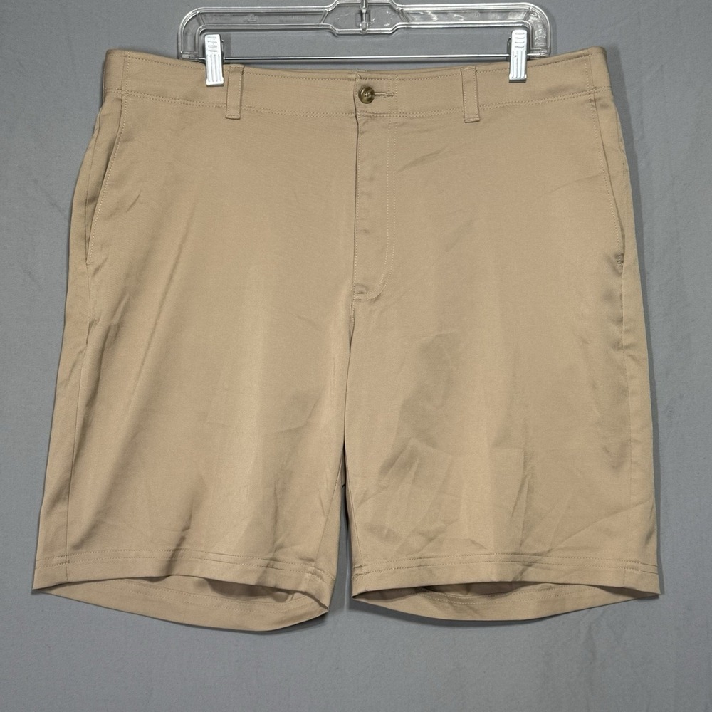 PGA Tour Golf Shorts Men's Sz 38 Athletic Performance Preppy Outdoor Stretch Tan